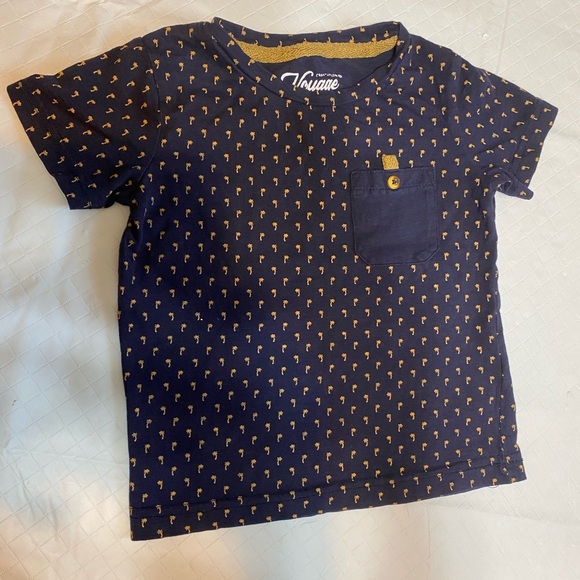 Campana Girls Skye Full Sleeves T-Shirt - Happy Trees Print - Ocean Blue